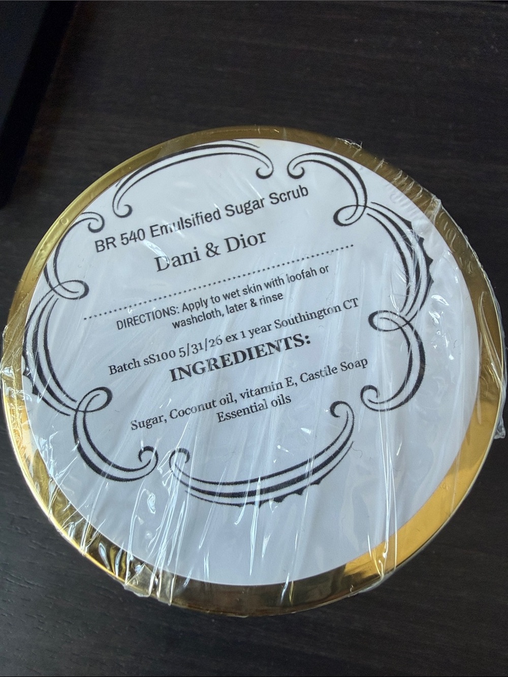 Dani and Dior sugar scrub